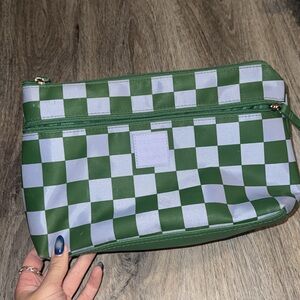Tender love and carry makeup bag checkered print